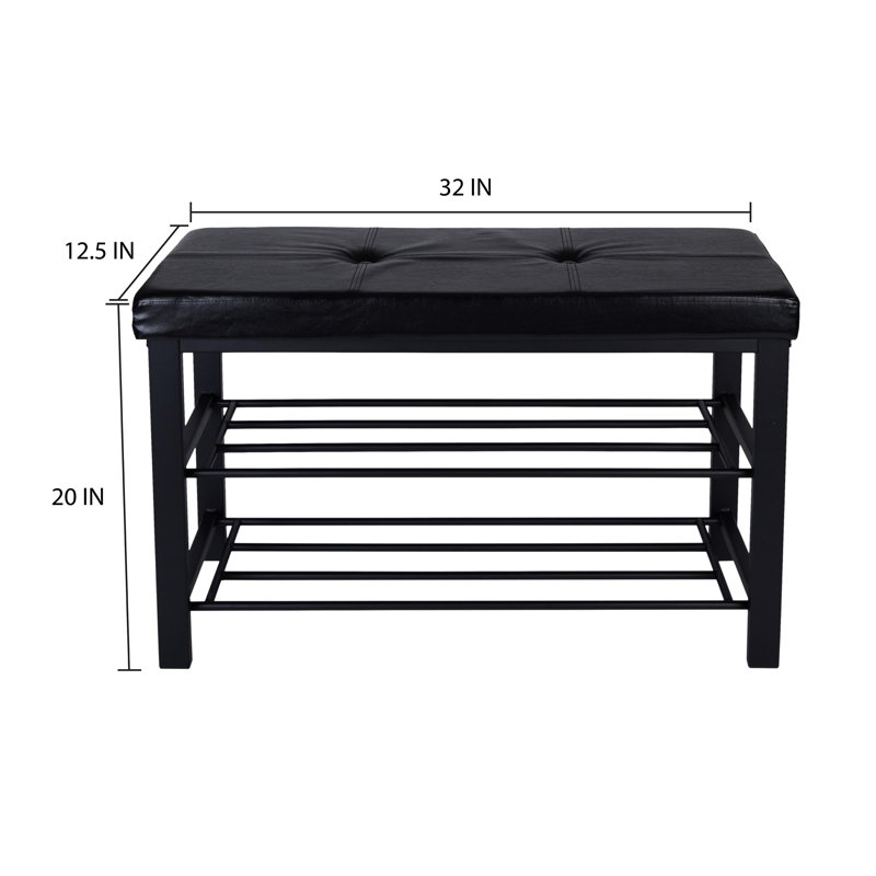 Winston Porter Kolten Faux Leather Upholstered Storage Bench & Reviews Wayfair